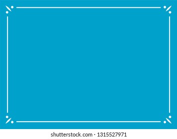 Blue sparse border frame vintage vector background ready to cut