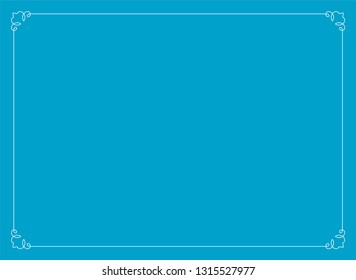 Blue sparse border frame vintage vector background ready to cut