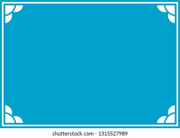 Blue sparse border frame vintage vector background ready to cut