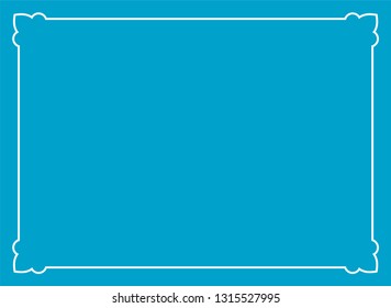 Blue sparse border frame vintage vector background ready to cut