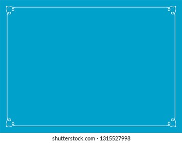 Blue sparse border frame vintage vector background ready to cut