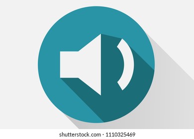Blue speaker icon.