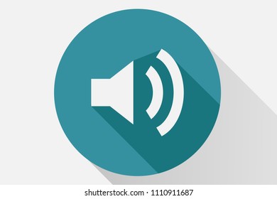 Blue speaker icon.