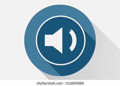 Blue speaker icon.