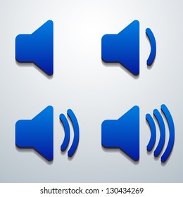 blue speaker icon