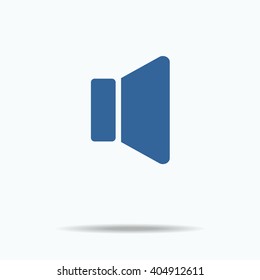blue speaker icon. One of set web icons
