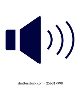 blue Speaker icon. Vector illustration.