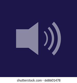 Blue speaker vector icon