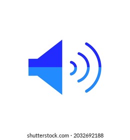 símbolo de vector de altavoz azul