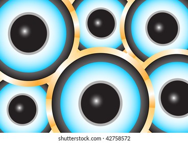 Blue speakers