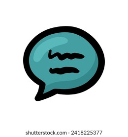Ilustración del icono del vector de burbujas de habla azul