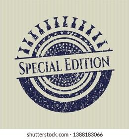 Blue Special Edition distress rubber grunge stamp