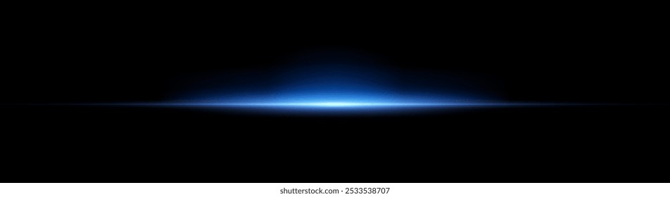 Efecto especial azul, luz de línea Horizontal