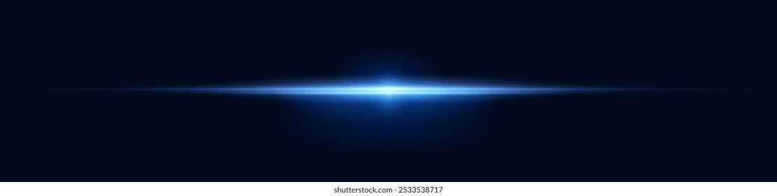 Blue special effect, horizontal line light