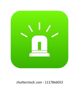Blue special police flasher icon digital green for any design isolated on white vector illustration