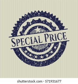 Blue Special Price grunge style stamp
