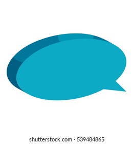 Blue speech bubble icon. Cartoon illustration of blue speech bubble vector icon for web