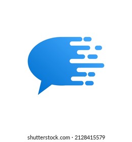 blue speech bubble icon,vector logo