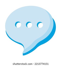 blue speech bubble message dialogue icon