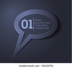 blue speech bubble / modern speech cloud / simple design / web button