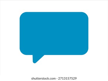 Burbuja azul del discurso en un fondo blanco