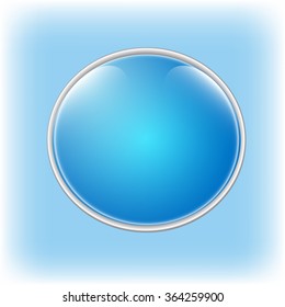 Blue speech bubble with space for your text