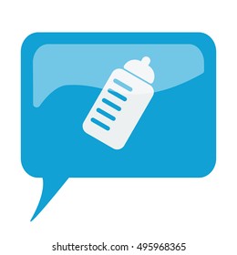 Blue speech bubble with white Sport Drink icon on white background