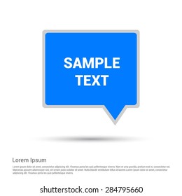 Blue speech bubble for your own design
