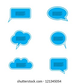 Blue speech bubbles
