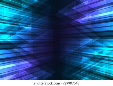 blue speed bar and triangle overlap background, geometric digital colorful color template, vector illustration