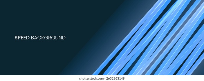 Blue Speed Flow Background. Technology velocity movement pattern for banner
