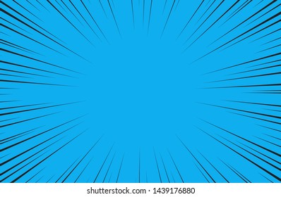 Blue speed line vector background. Abstract illustration colorful wallpaper for banner business social media advertising. comic backdrop template design. 