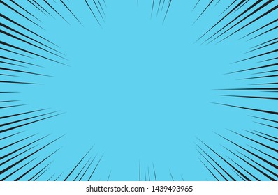 Blue speed line vector background. Abstract illustration colorful wallpaper for banner business social media advertising. comic backdrop template design. 