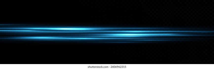 Blue speed lines. Flow. Transmission. Rays, lines, flash of light.