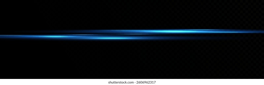 Blue speed lines. Flow. Transmission. Rays, lines, flash of light.