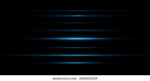 Blue speed lines. Flow. Transmission. Rays, lines, flash of light.