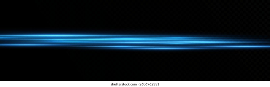 Blue speed lines. Flow. Transmission. Rays, lines, flash of light.