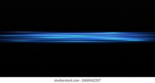 Blue speed lines. Flow. Transmission. Rays, lines, flash of light.