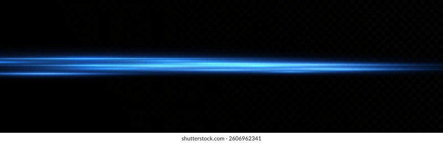 Blue speed lines. Flow. Transmission. Rays, lines, flash of light.