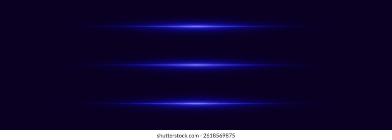 Líneas de velocidad azules, efecto de rayo láser Horizontal.