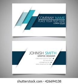 Blue speed modern creative and clean business card, simple template vector design