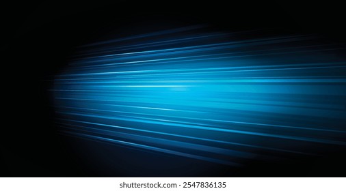 Fundo da tecnologia Blue Speed. Movimento da linha de luz abstrata
