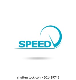 blue speedometer icon internet speed or auto