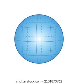 blue sphere 3d geometric shape in mathematics