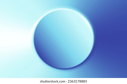 Blue sphere background.Glowing circle gradient background.Luxury Abstract frame backdrop with copy space for multi purpose.Vector illustration geometric graphic texture background.