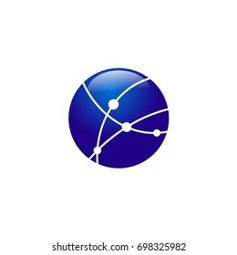 Blue Sphere Logo Template Illustration Design. Vector EPS 10.