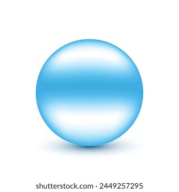Blue sphere on white background