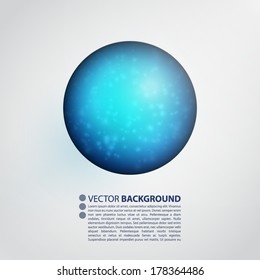 Blue Sphere Vector Background