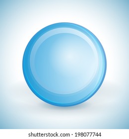 Blue sphere, vector illustration for your design
