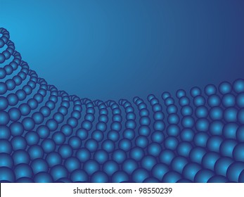 Blue Spheres abstraction vector illustration.